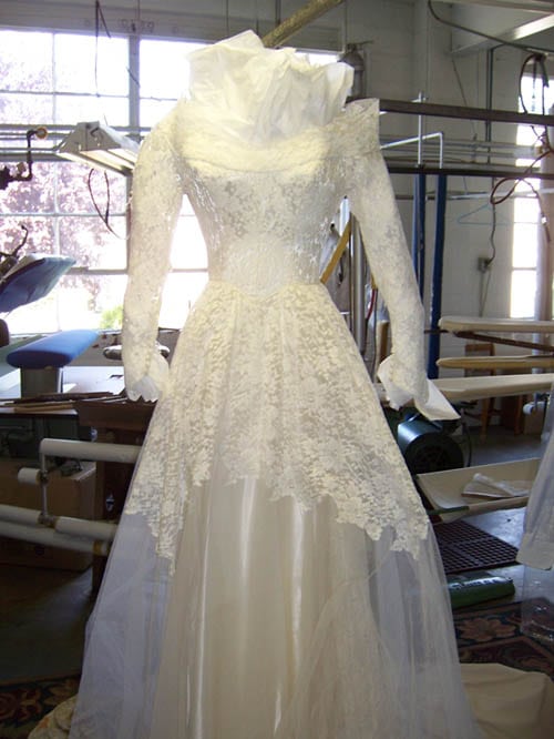 Vintage Wedding Gown Restoration- Hallak Cleaners